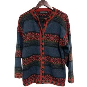 Designers Threads Women's Handmade 100% Alpaca Made in Peru Button Up Sweater